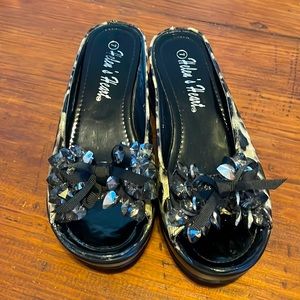 Helen’s Heart leopard print wedges